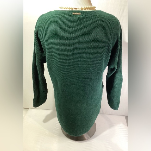 Michael Kors Woman’s Sweater Top Size M Color Green Long Sleeves Knit - Picture 4 of 12